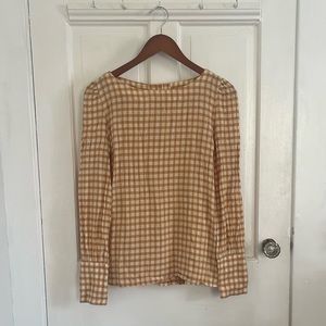 Sezane Lina Blouse - Yellow Gingham